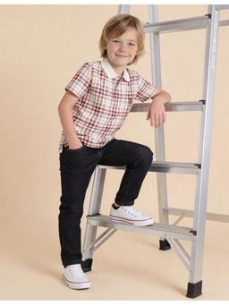U.S. POLO ASSN. - Boys Checked Regular Fit Polo T-shirt