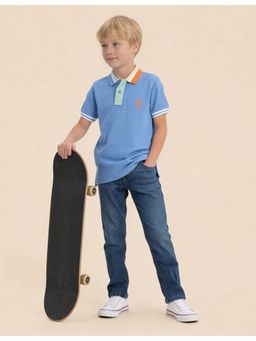 U.S. POLO ASSN. - Boys Solid Regular Fit Polo T-shirt