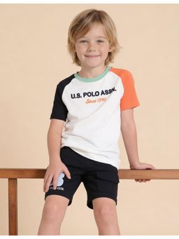U.S. POLO ASSN. - Boys Graphic Brand Printed Regular Fit T-shirt