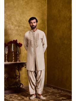 Nitika Gujral - Beige Kurta With Patiala Salwar
