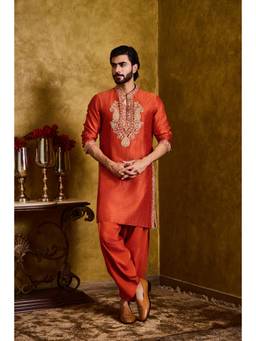 Nitika Gujral - Rust Kurta with Salwar