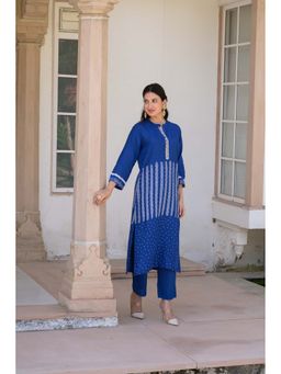 Mahee Jaipur - Royal Blue Muslin Kurta With Pant
