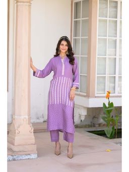 Mahee Jaipur - Lavender Muslin Kurta With Pant