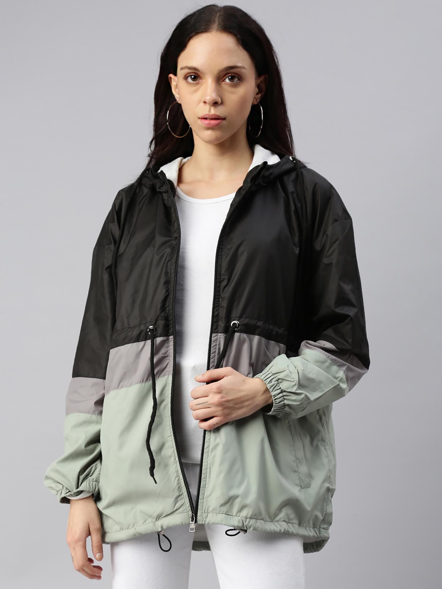 voxati Multi-Color Women's Long Polyester Jacket-picture-26