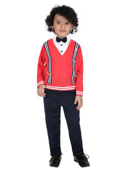 BAD BOYS - Party Pizzazz Red T-Shirt with Pant & Bow (Set of 3)