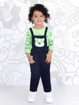 BAD BOYS - Festive Fun Starts Here Printed T-shirt & Dungaree