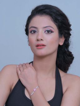 SILMORA - Pink Silver Plated Bracelets