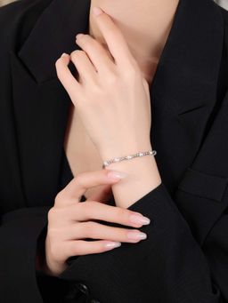 SILMORA - White Silver Plated Bracelets