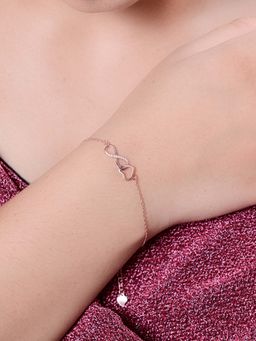 SILMORA - White Rose Gold Plated Bracelets