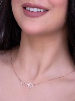 SILMORA - White Rose Gold Plated Necklaces & Neckpieces