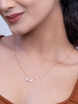 SILMORA - White Rose Gold Plated Necklaces & Neckpieces