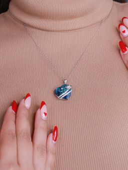 SILMORA - Blue Silver Plated Necklaces & Neckpieces