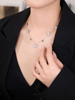 SILMORA - White Rose Gold Plated Necklaces & Neckpieces