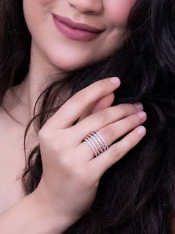 SILMORA - White Platinum Plated Ring
