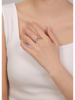 SILMORA - White Rose Gold Plated Ring