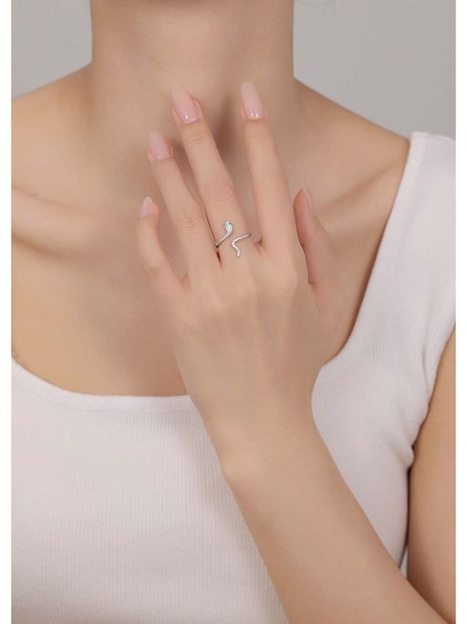 SILMORA White Platinum Plated Ring