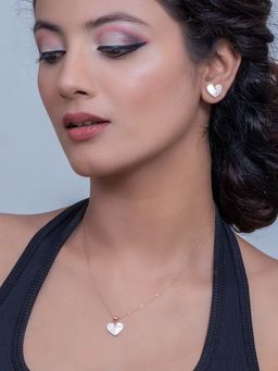 SILMORA - White Rose Gold Plated Jewellery Sets