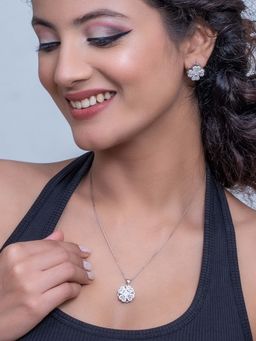 SILMORA - White Silver Plated Jewellery Sets