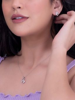 SILMORA - White Silver Plated Jewellery Sets