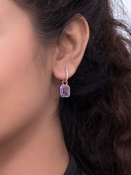 SILMORA - Purple Rose Gold Plated Drop