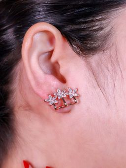 SILMORA - White Rose Gold Plated Stud