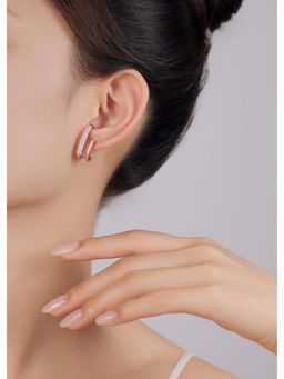 SILMORA - White Silver Plated Stud