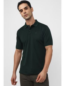 Peter England - Men Green Solid Polo Neck Polo T-shirt