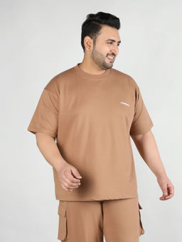 CHKOKKO - Men Loose Fit Half Sleeve T-Shirt