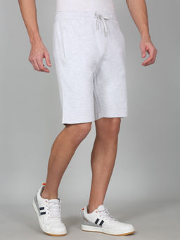 Cantabil - Men Solid Grey Regular Fit Casual Shorts