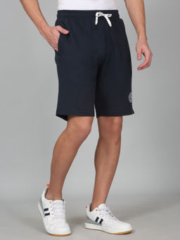 Cantabil - Men Solid Blue Regular Fit Casual Shorts
