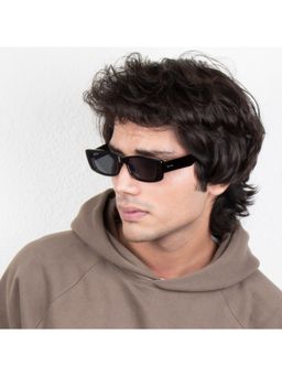 TED SMITH - Full Rim UV Protection Rectangle Sunglasses For Unisex (TS-CHOCOEYE_BLK)