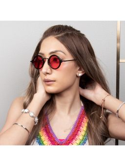 TED SMITH - UV Protection Round Sunglasses for Men Women Stylish Trending Fashion Lenon_C2