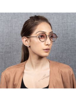 TED SMITH - UV Protection Round Sunglasses for Men Women Stylish Trending Fashion Lenon_C7