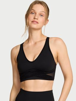 Victoria's Secret - VSX Elevate Refined Contours Black Plunge Sports Bra