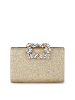Kazo - Gold Embellished Clutch (Free Size)