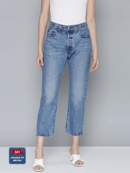 Levi's - Womens 501 Original Cropped Blue Jeans