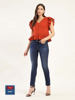 Levi's - Women'S Blue Solid/Plain Jeans