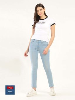 Levi's - Women'S Blue Solid/Plain Jeans