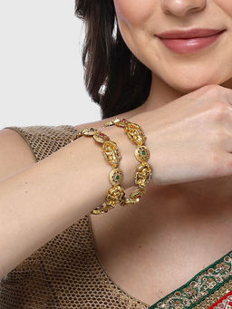 Karatcart - Gold Plated Lord Ganesha Temple Kadas Women