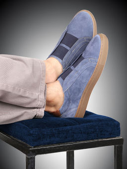 ATESBER - Men Navy Blue Casual Slip Ons Sneakers