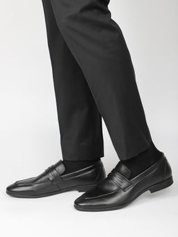 PRIVO - Men Black Formal Slip Ons Loafers