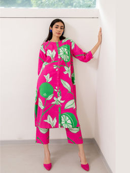 Silai Studio - Citrus Grove Button-Down Kurta