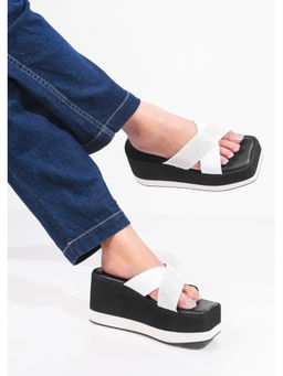 The White Pole - Women White Casual Wedges