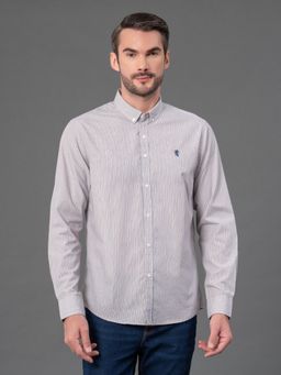 Red Tape - Men Sand Stripes Poly Cotton Full Sleeve Shirt