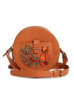 RASHKI - Terra Owl Art Womens Handpainted Sling Bag