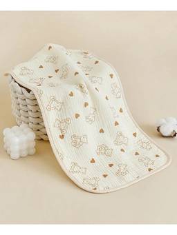 Teri Beri - Baby Muslin 4 Layers Cotton Burp Cloth Beige