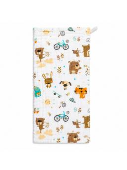 Teri Beri - Baby Muslin 6 Layers Cotton Burp Cloth White