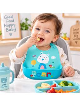 Teri Beri - Silicon Baby Bib For Feeding & Weaning Bear