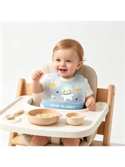 Teri Beri - Waterproof Silicone Baby Bib For Feeding & Weaning Planet