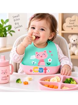 Teri Beri - Silicon Baby Bib For Feeding & Weaning Cat